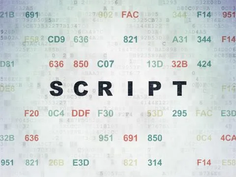 Database concept: Script on Digital Data Paper background Stock Illustration