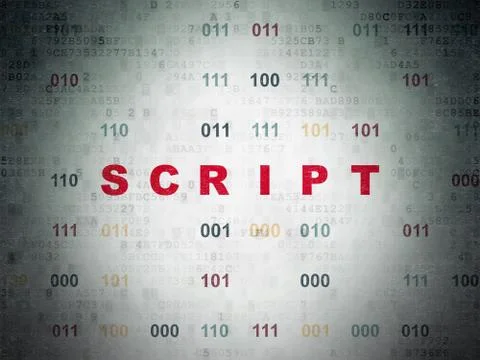 Database concept: Script on Digital Data Paper background Stock Illustration