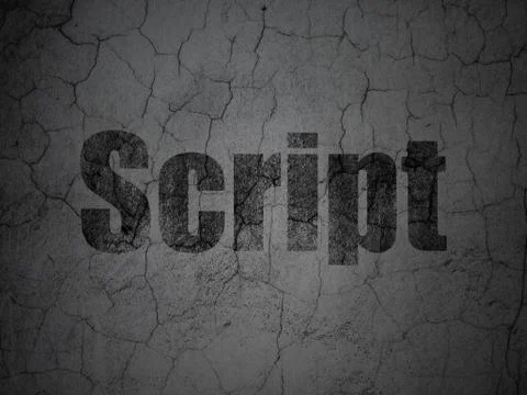 Database concept: Script on grunge wall background 库存插图