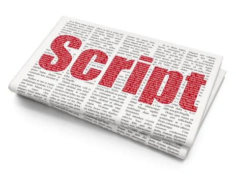 Database concept: Script on Newspaper background Stock-Illustration