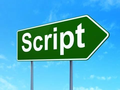 Database concept: Script on road sign background 스톡 일러스트