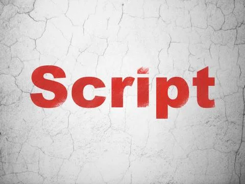 Database concept: Script on wall background 库存插图