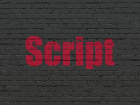 Database concept: Script on wall background Stock-Illustration