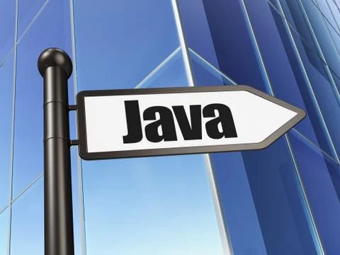 Database concept: sign Java on Building background Stock-Illustration