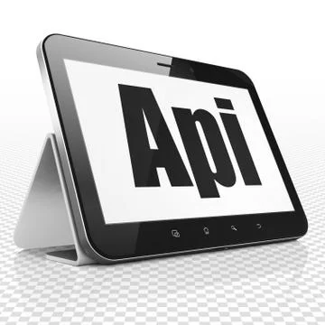Database concept: Tablet Computer with Api on display Illustration