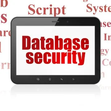 Database concept: Tablet Computer with Database Security on display Stock Illustration