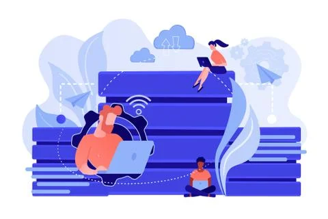 Database concept vector illustration. Stock Illustration