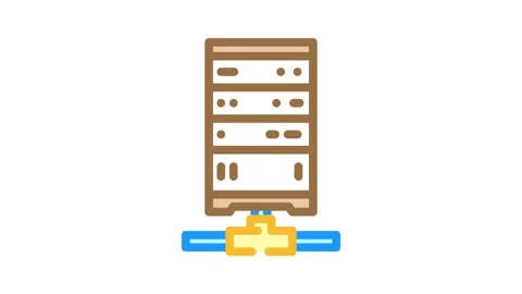 Database connectivity color icon animation 스톡 동영상 327266445