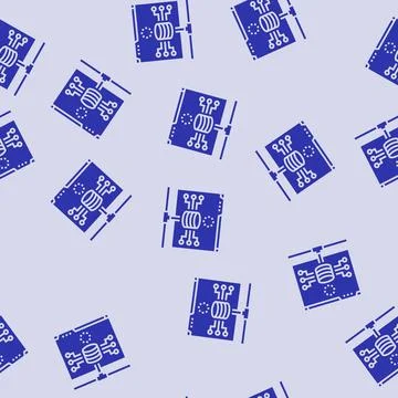Database connectivity glyph seamless pattern Stock Illustration