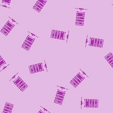 Database connectivity glyph vector seamless pattern 스톡 일러스트