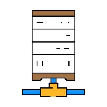 Database connectivity icon color illustration Stock Illustration