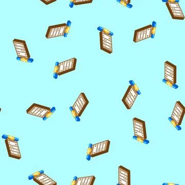 Database connectivity isometric icon seamless pattern 스톡 일러스트