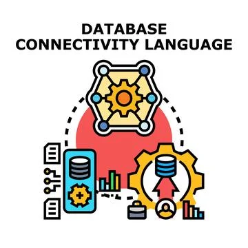 Database connectivity language for data management 스톡 일러스트