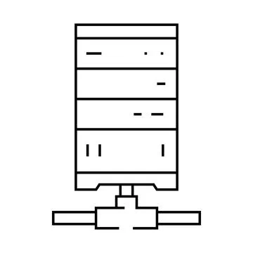 Database connectivity line icon vector illustration Stock Illustration