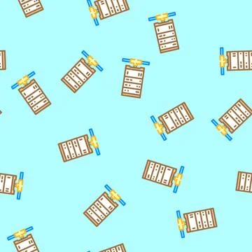 Database connectivity vector seamless pattern 스톡 일러스트