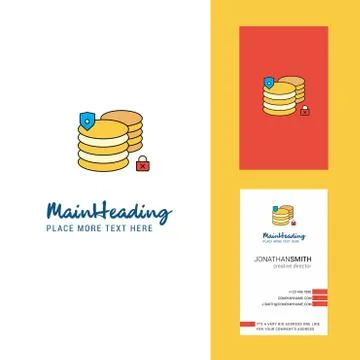 Database Creative Logo and business card. vertical Design Vector Stock Illustration