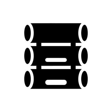Database Cylinder Stack Storage Handle Icon Illustrazione stock