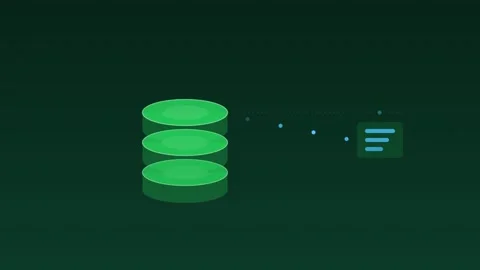 Database cylinders queries flowing forest cloud loop Видео 342612281
