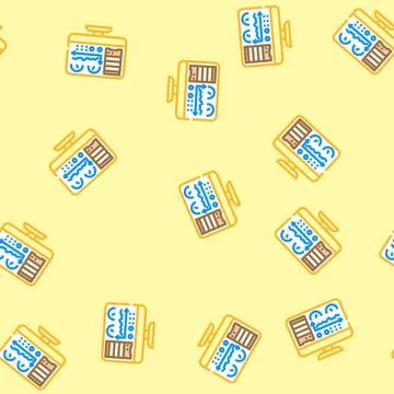Database dashboard vector seamless pattern Stock Illustration