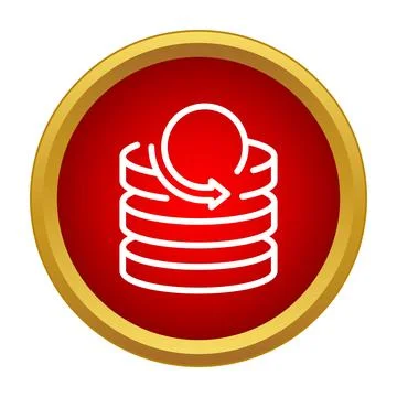 Database data cycle icon showing information management Stock Illustration