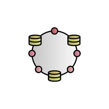 Database, data, design color gradient vector icon Stock Illustration