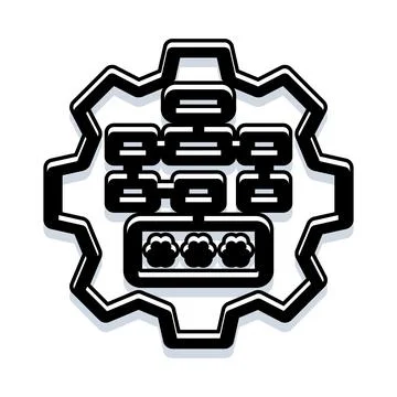 Database data server management cloud services icon イラスト素材