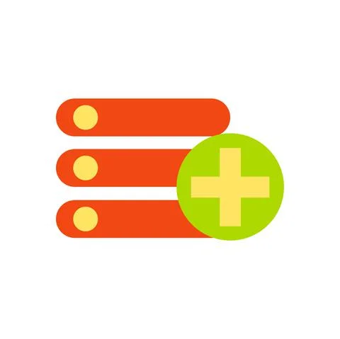 Database data vector icon technology information internet storage. Network se Illustrazione stock