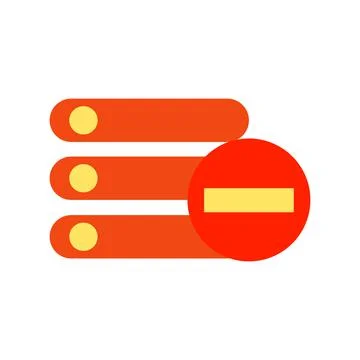 Database data vector icon technology information internet storage. Network se Stock Illustration