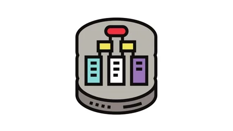 Database design color icon animation Stock Footage 326106301
