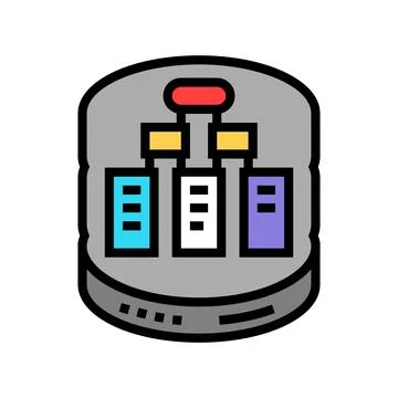 Database design color icon vector illustration Stock Illustration