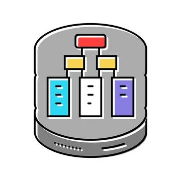 Database design color icon vector illustration Illustrazione stock