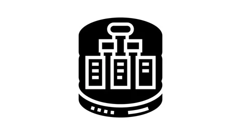 Database design glyph icon animation Stock Footage 326153137