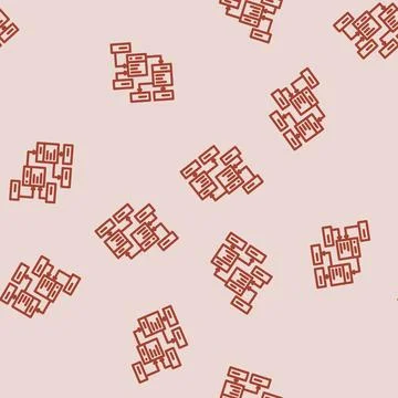 Database design line vector seamless pattern 스톡 일러스트