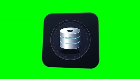 Database Disk Storage Card With Green Screen Background. Stock Footage 346683404