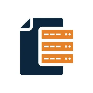Database, document, hosting icon. Simple editable vector graphics. 库存插图