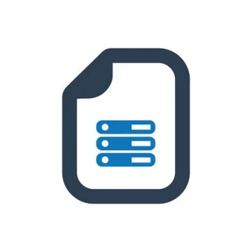 Database Document Icon Stock Illustration