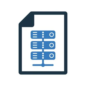 Database, document icon. Simple flat design Concept. Stock Illustration