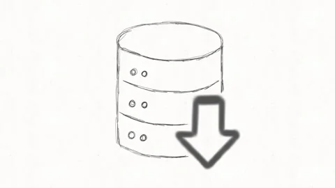 Database Download and Data Storage Transfer Animation Stock Footage 342018053