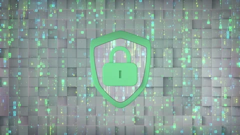 Database encryption in information security seamless loop 3D Render animation Stock Footage 224113004