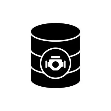 Database Engine Processing Black Filled Style Icon イラスト素材
