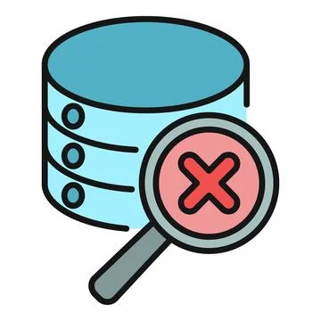 Database error searching data not found concept 스톡 일러스트