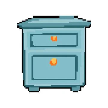 Database file cabinet pixel art vector illustration Stock-Illustration