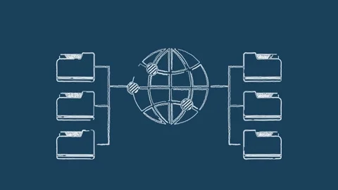 Database files management internet server technology animation Stock-Footage 264961293