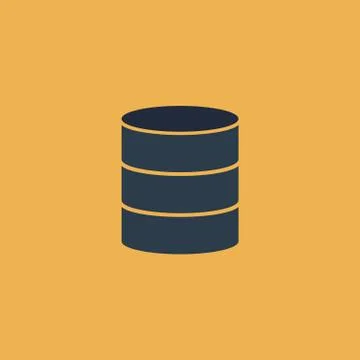Database flat icon Stock Illustration