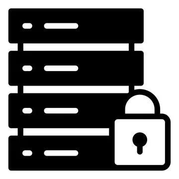 Database glyph icon vector illustration isolated on white background Stock Illustration