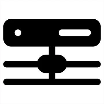 Database glyph icon vector illustration isolated on white background Stock Illustration