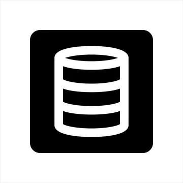 Database glyph icon vector illustration isolated on white background Stock Illustration
