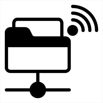 Database glyph icon vector illustration isolated on white background Stock Illustration