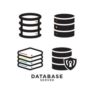 Database graphic design template Illustrazione stock