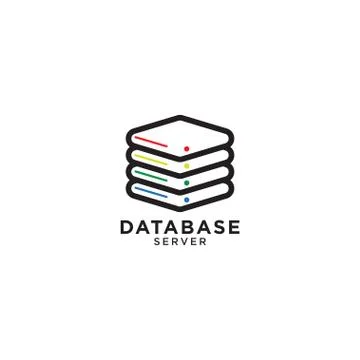 Database graphic design template Illustrazione stock